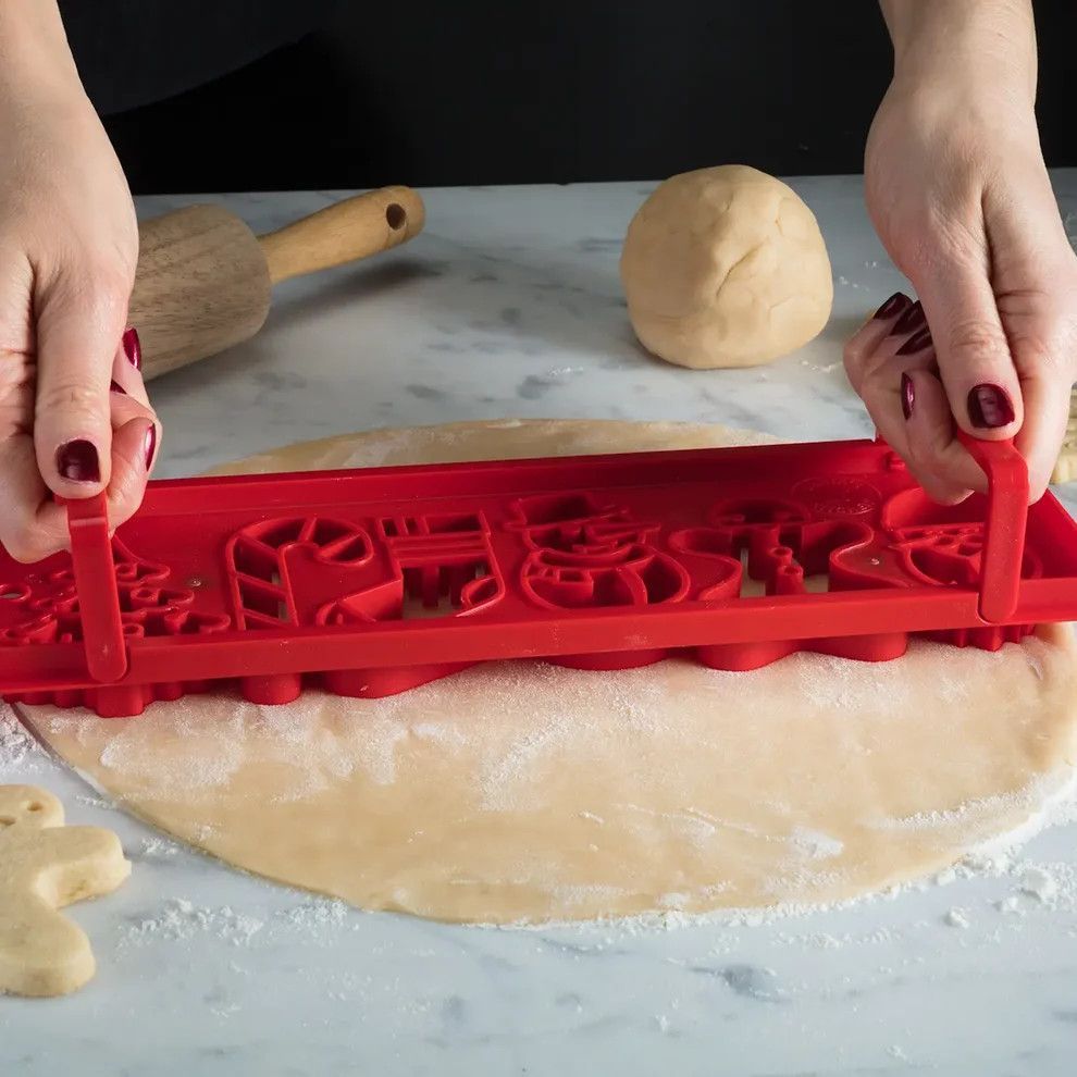 Santa’s Kitchen Cookie Cutter, Color: Red