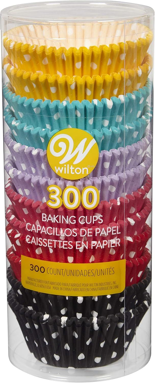 Wilton Polka Dot Standard Baking Cups, Cupcake Liner, 300-Count