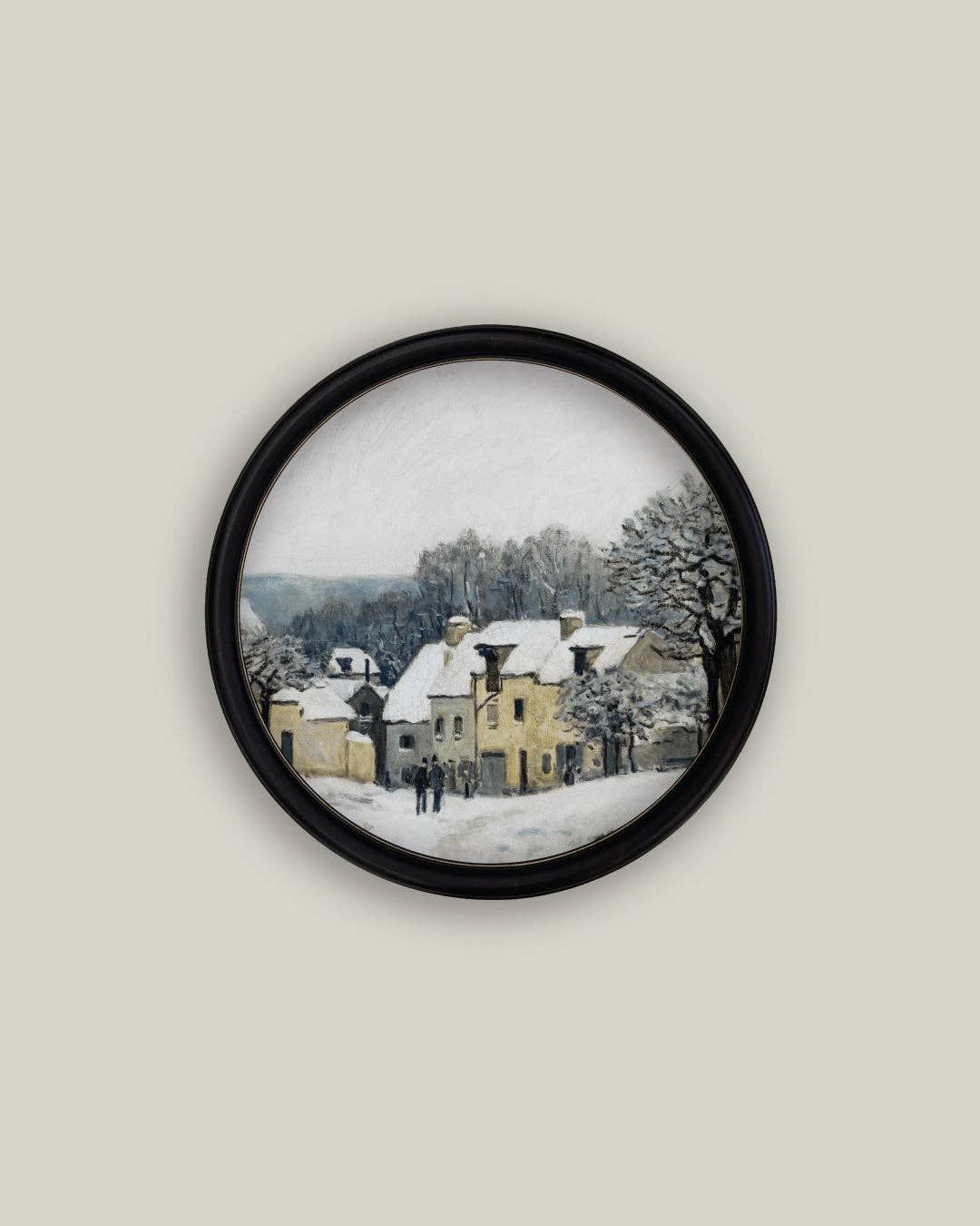 Winter Landscape Circle, Frame Size: 13x13