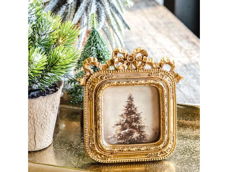4" Vintage Gold Photo Frame