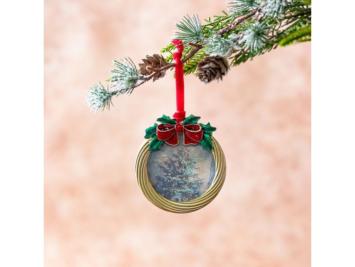 3" Bow Wreath Ornament Frame