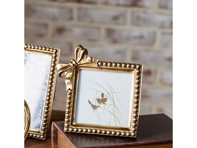 6" Antique Gold Bow Frame