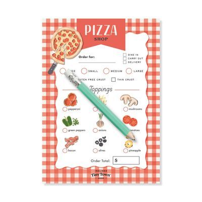 Inklings Tiny Town™ | Pretend  Play Notepad - Pizza Shop