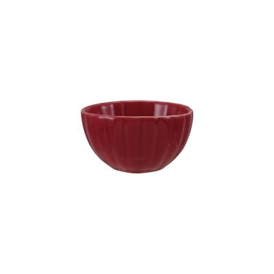 Stone Ribbed Bowl, Red
