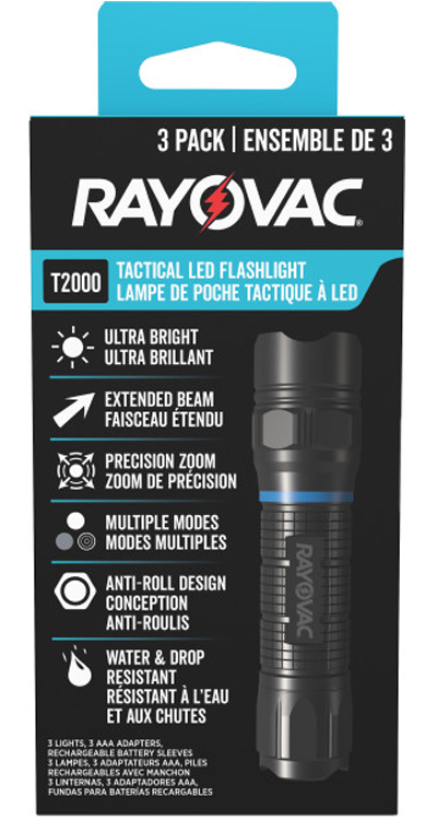 Rayovac T2000 Tactical LED Flashlights