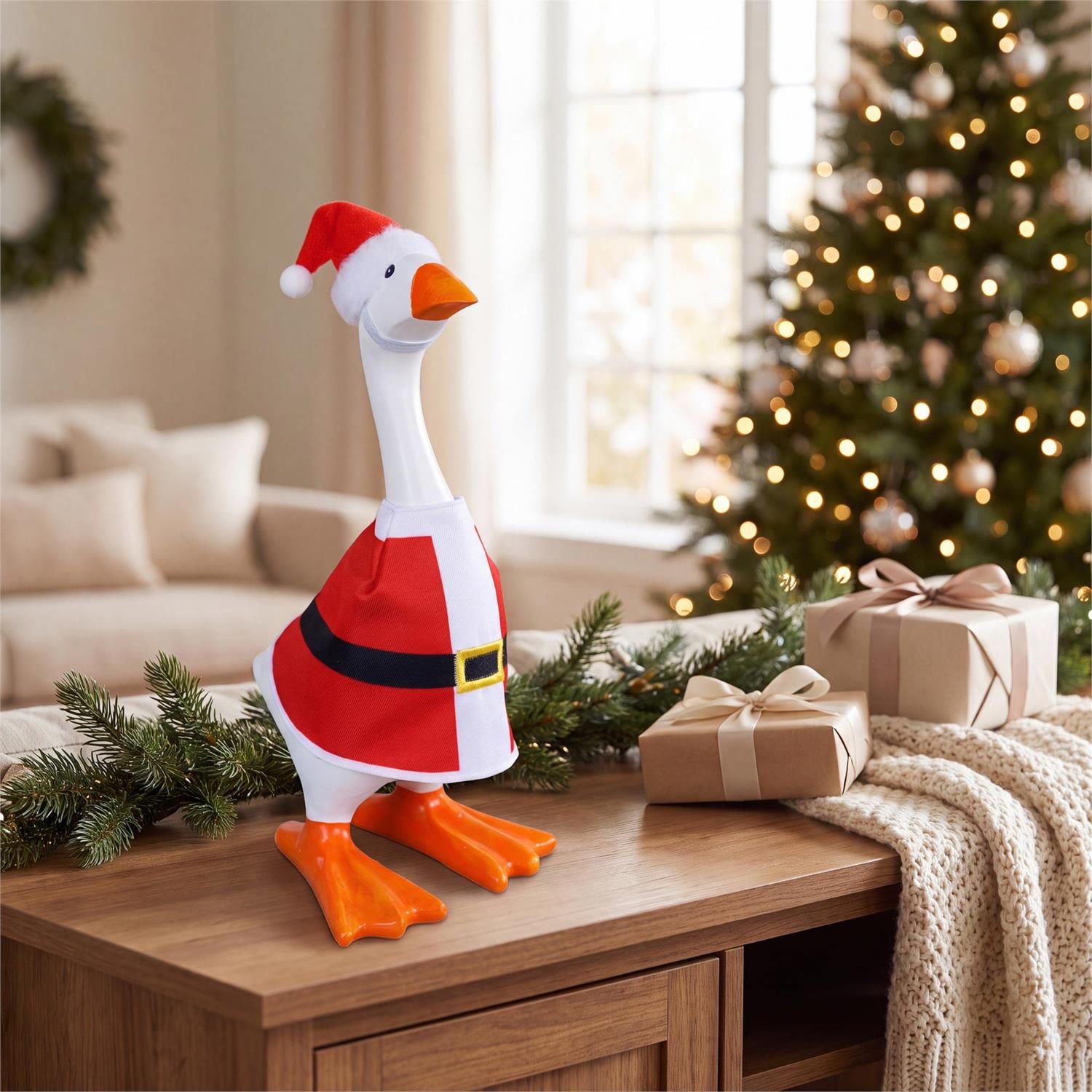 Santa Suit Gordy Porch Goose Accessory Set