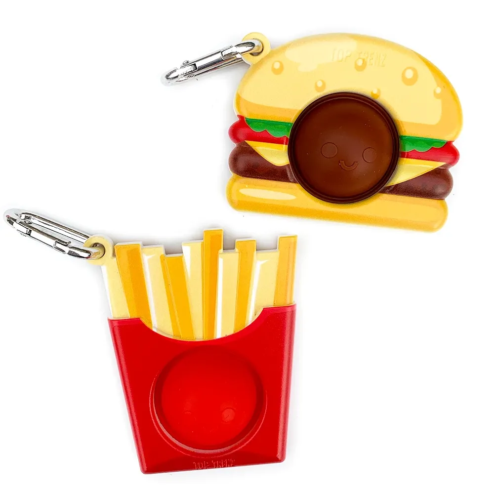 OMG Mega Pop Best Friend Keychains - Burger &amp; Fries, Style: Burger