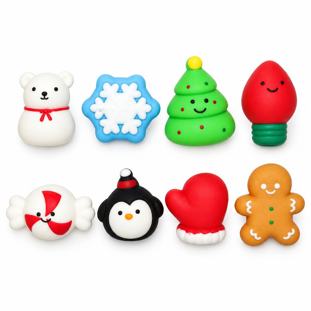 Christmas Mini Squishy 8-Piece Set Wholesale