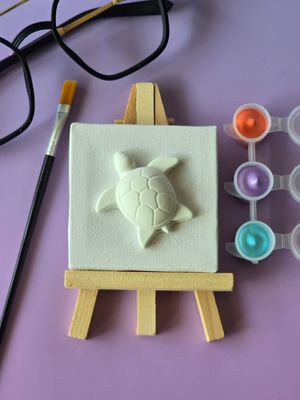 Mini żółw Franek – zestaw do malowania 3D na płótnie