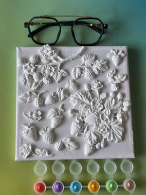 Poziomkowe szaleństwo – zestaw do malowania 3D na płótnie