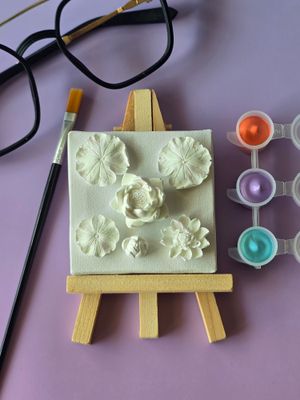 Mini staw liliowy – zestaw do malowania 3D na płótnie