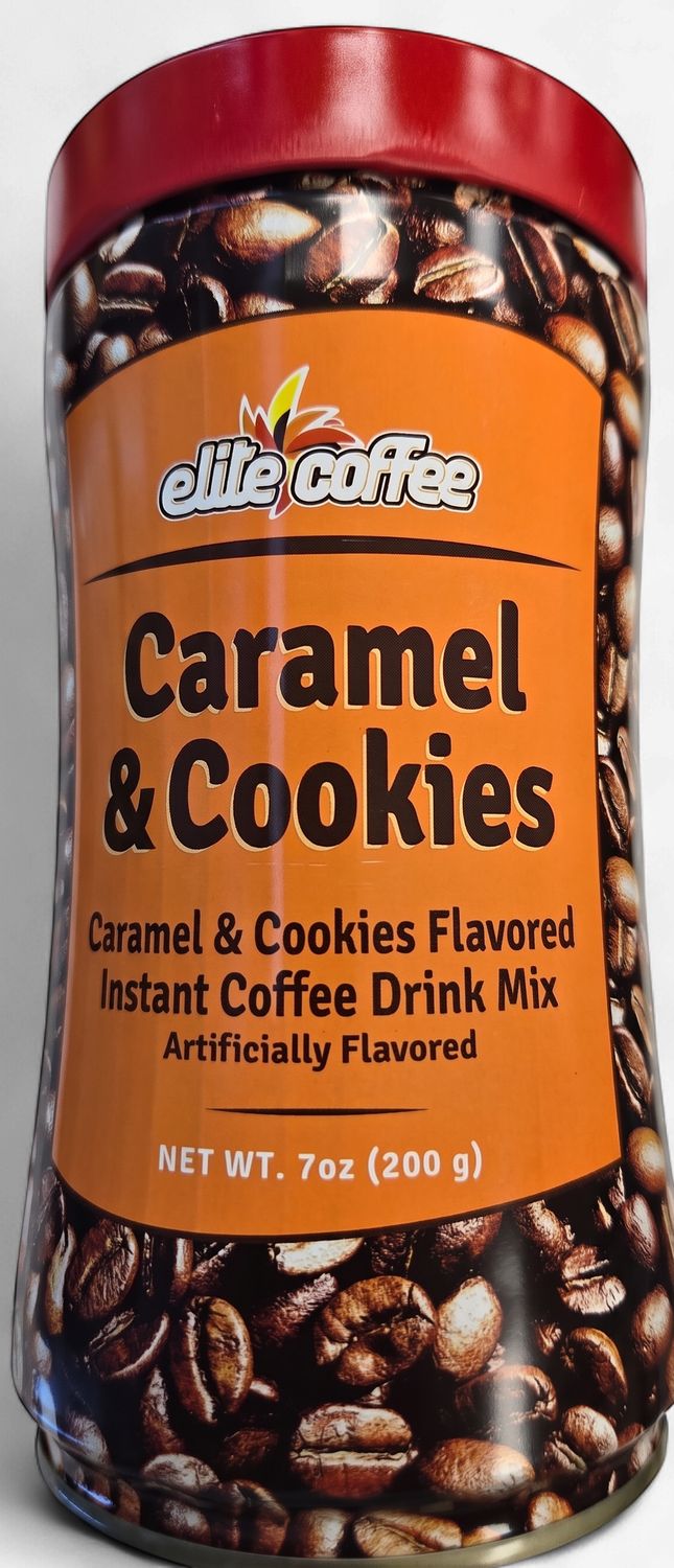 Elite, Nescafe Caramel &amp; Cookies Instant Coffee 7oz