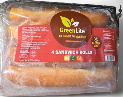 Green Life, GF Sandwich Rolls 4 Count (gluten free)