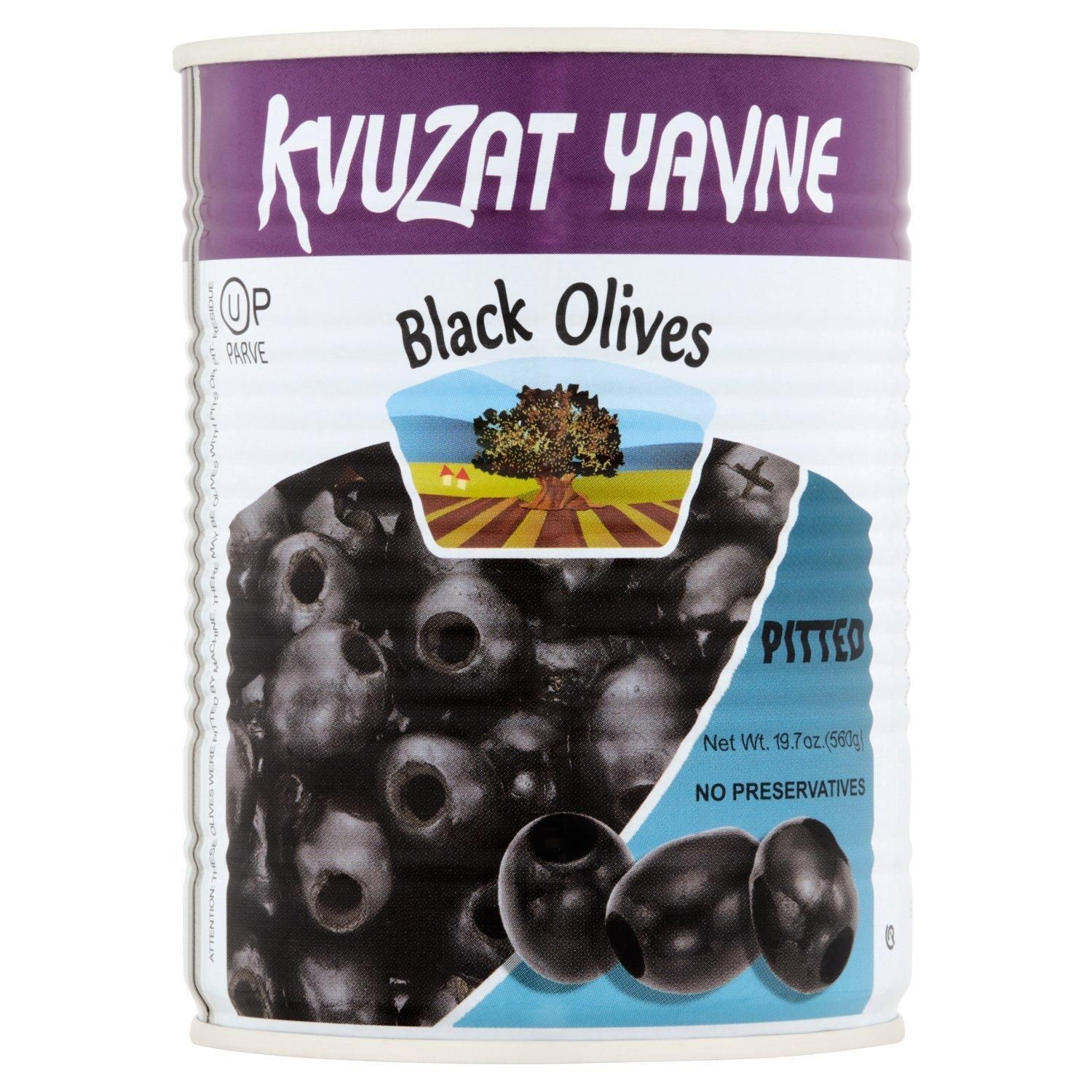 Kvutzat Yavne, Pitted Black Olives, 19.7 oz