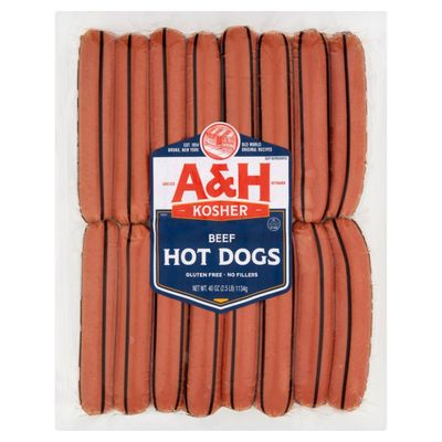 A&amp;H, Beef Hot Dogs, 40oz