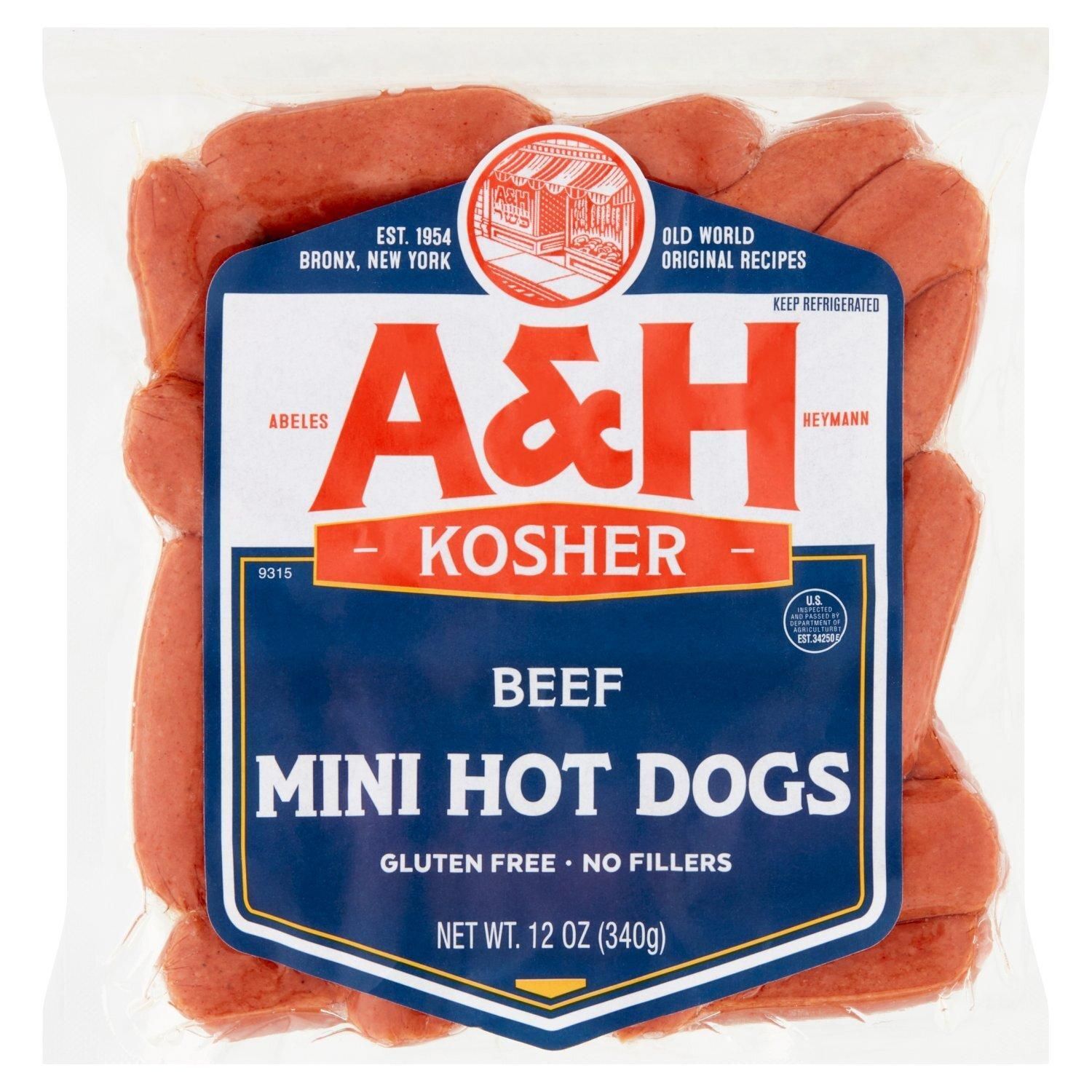 A&amp;H, Beef Mini Hot Dogs, 12oz