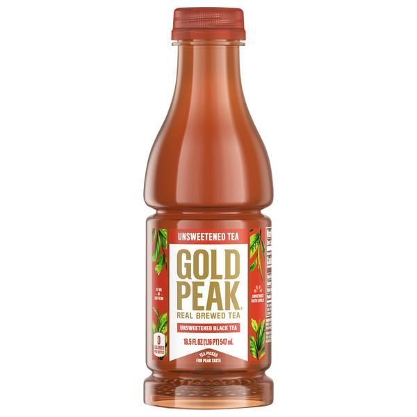 Gold Peak Iced Tea, Unsweetened Tea Bottle, 18.5 fl oz