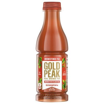 Gold Peak Iced Tea, Unsweetened Tea Bottle, 18.5 fl oz