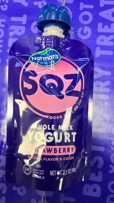 Norman's, Wholemilk Strawberry Yogurt Pouches