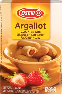 Osem, Argaliot Cookies w Strawberry Filling, 10.5 oz