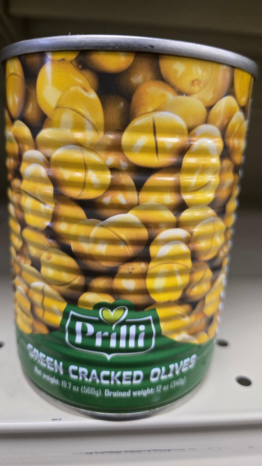 Prilli, Green cracked olives