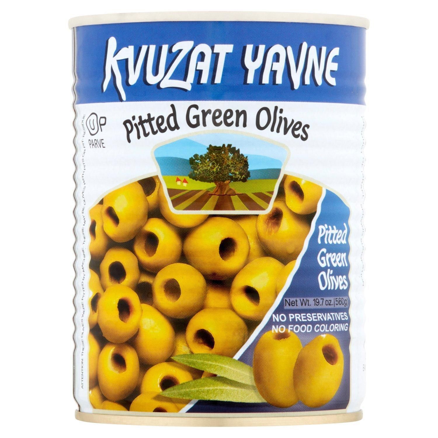 Kvutzat Yavne, Pitted Green Olives, 19.7 oz