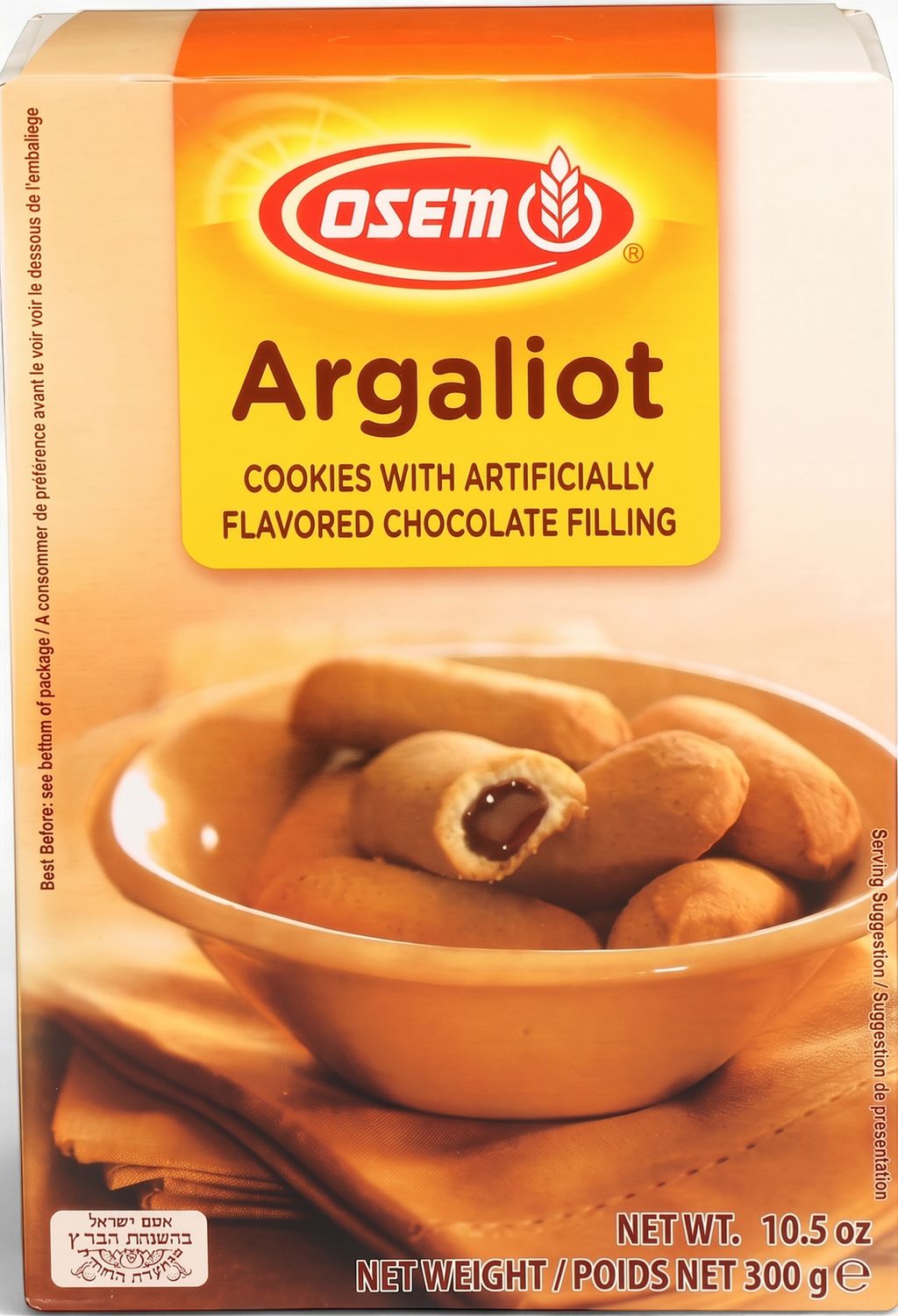 Osem, Argaliot Cookies w Chocolate Filling, 10.5 oz