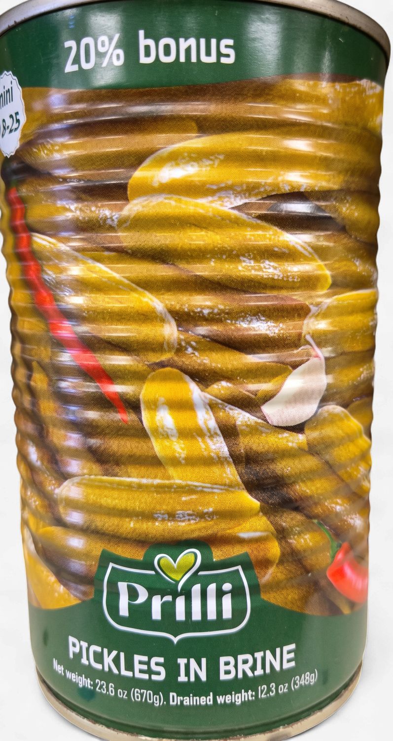 Prilli, Pickles in brine, 18-25, 20% more