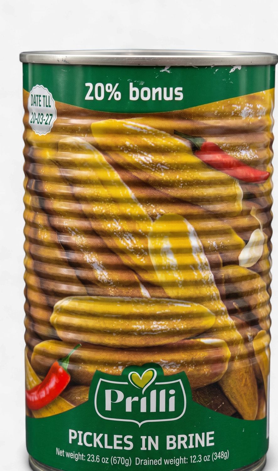 Prilli, Cucumbers in brine, 13-17, 20% more