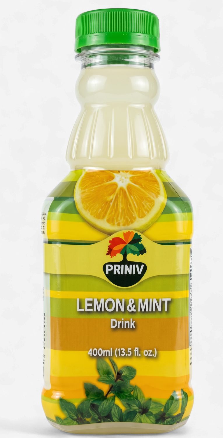 Priniv, Lemon Mint soft drink, 400 ml