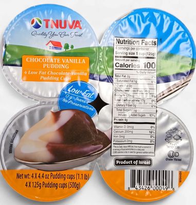 Tnuva, Chocolate vanilla pudding 4 pack