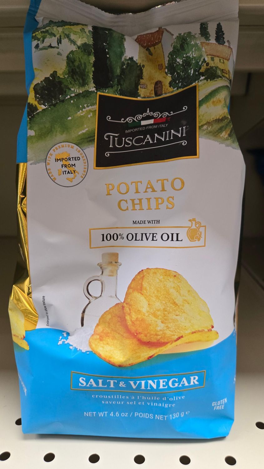 Tuscanini, Potato chips w Olive Oil, S&amp;V