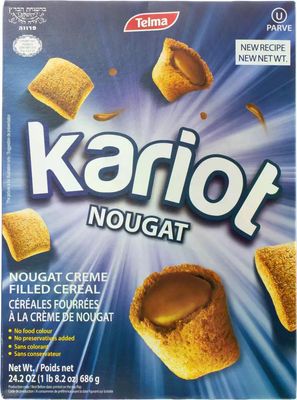 Telma, Kariot Nougat Creme Filled Cereal lg 24.2oz E