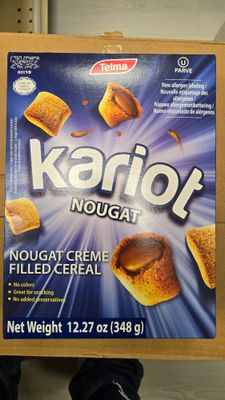 Telma, Kariot Nougat Creme Filled Cereal sm 12.27oz E