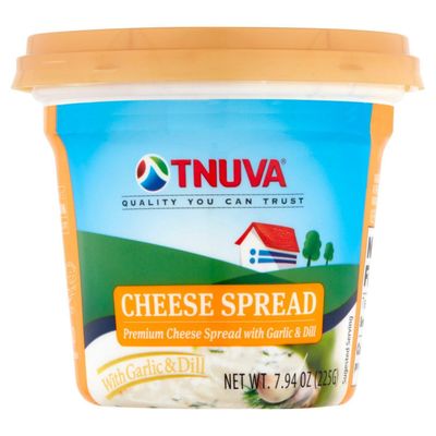 Tnuva, Premium Cheese Spread w Garlic &amp; Dill, 7.94 oz