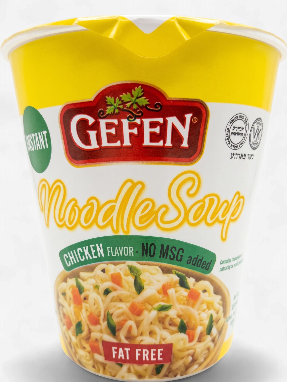 Gefen, Instant Chicken Noodle Cup no msg yellow