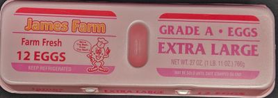 James Farm, XL Eggs 1 dozen