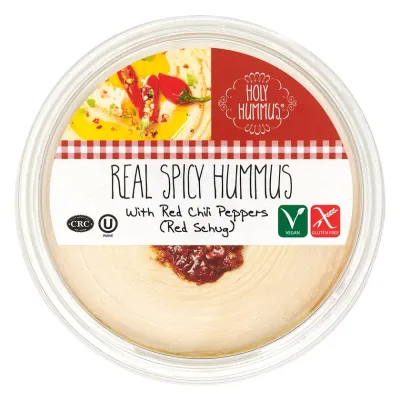 Holy, Hummus Spicy Hummus w Chili Peppers, 16oz