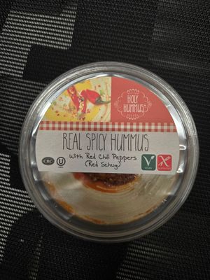 Holy, Hummus Spicy Hummus w Chili Peppers, 16oz