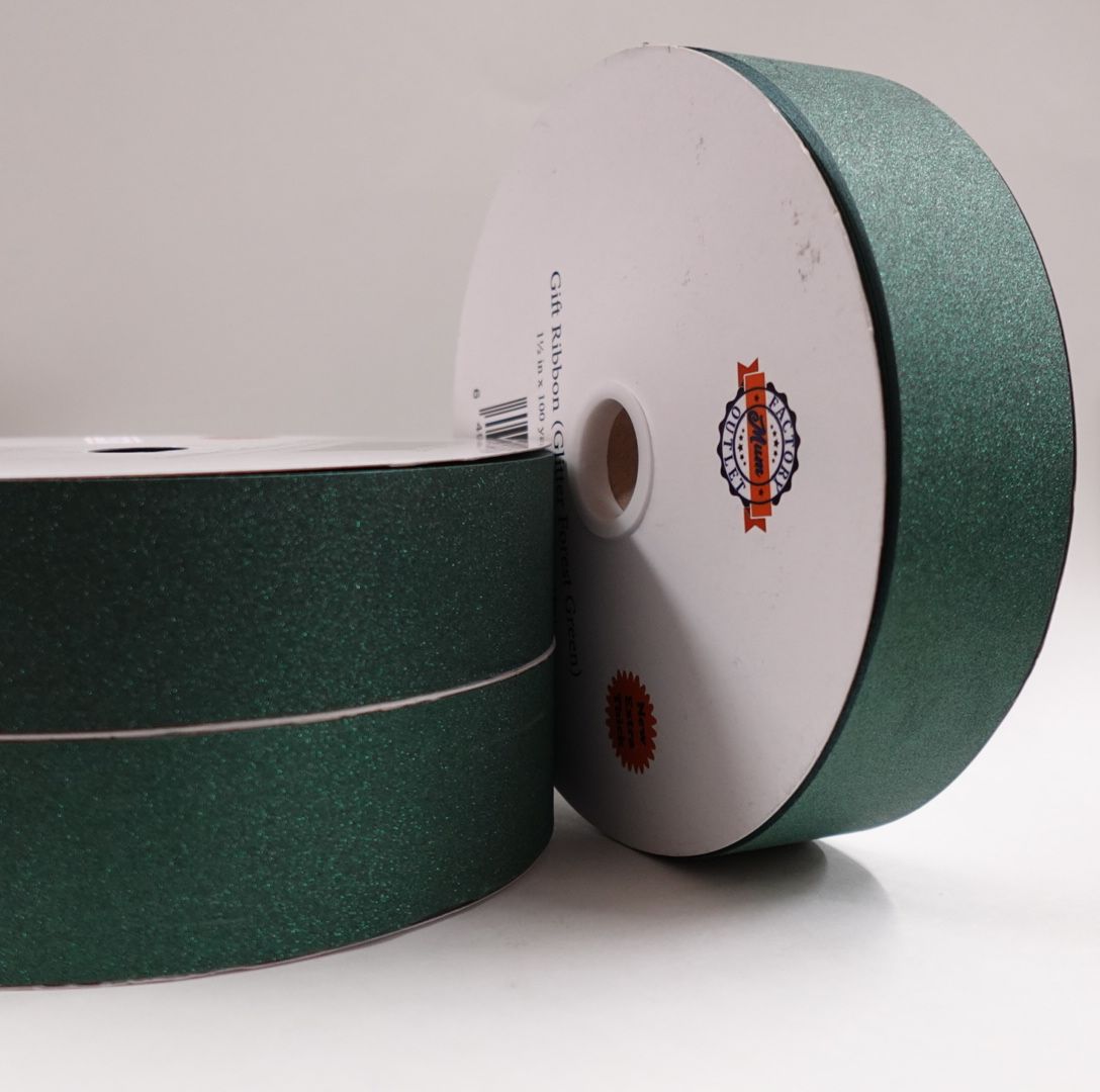 1 1/2in x 100yd diamond dust, Colour: Forest Green
