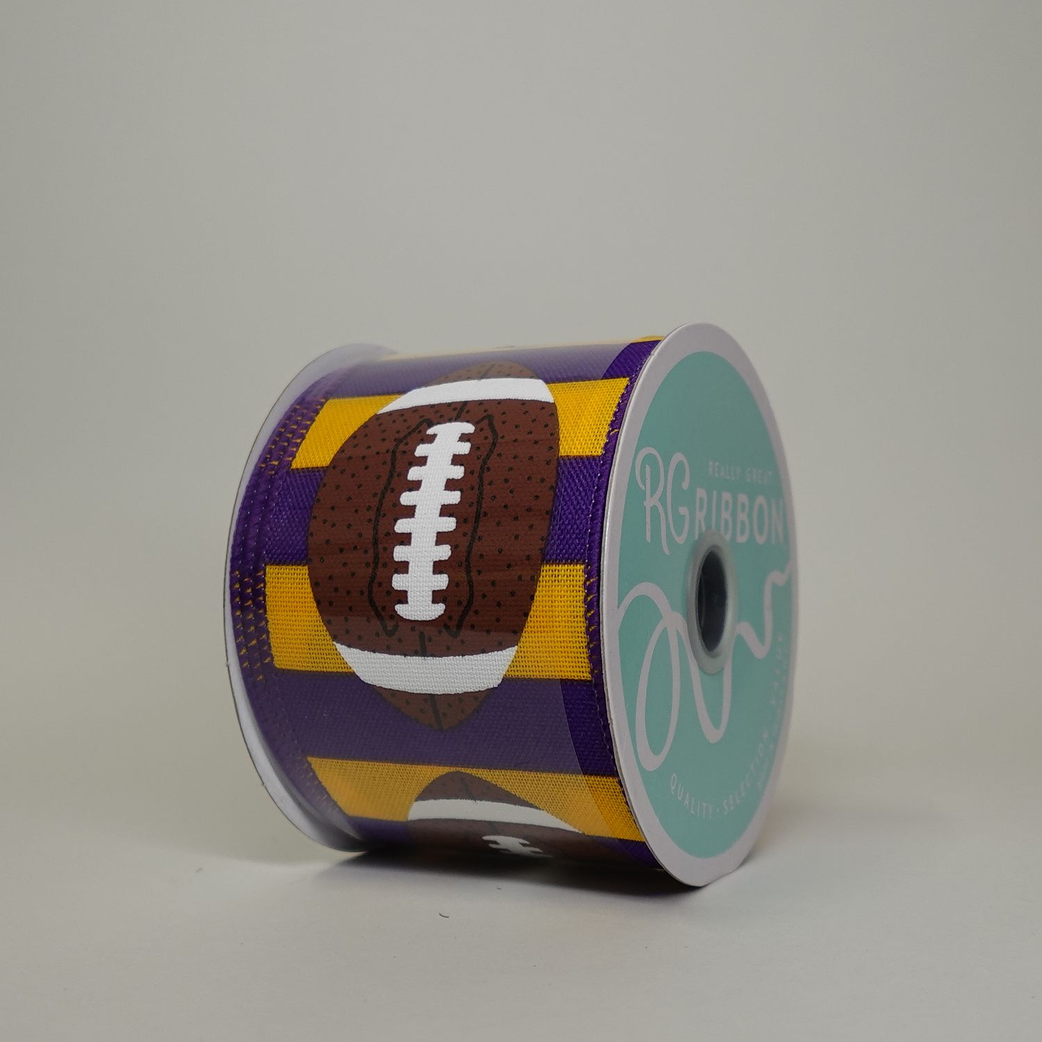 Wired football print ribbon - striped