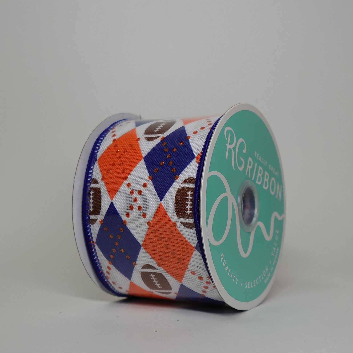 Wired football with cross plaid