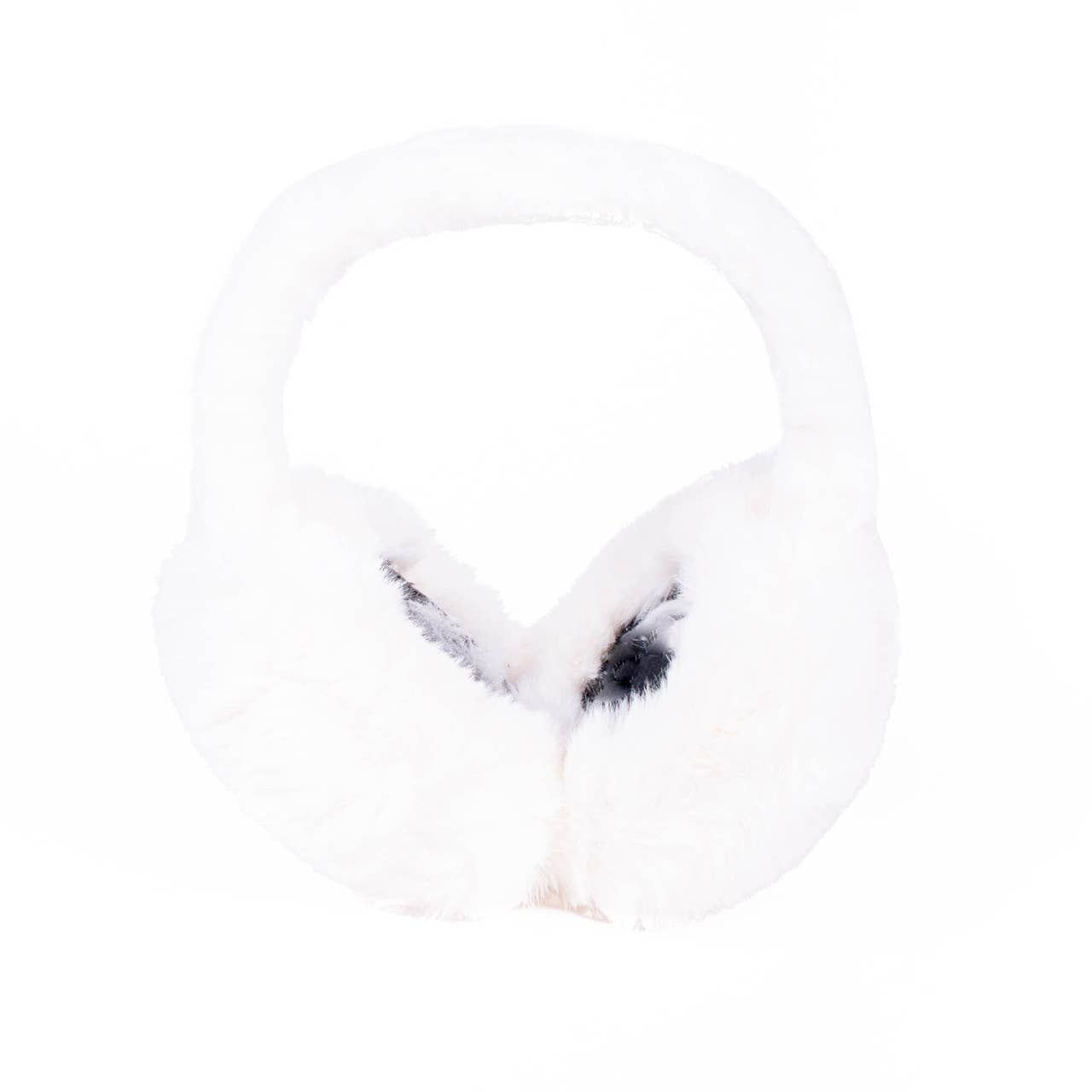 Faux Fur Earmuffs, COLOR: White