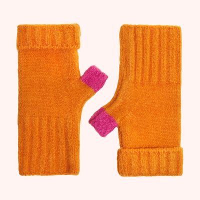 Cassia Wrist Warmers - Tangerine