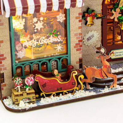 DIY Miniature House Kit: Christmas Cottage