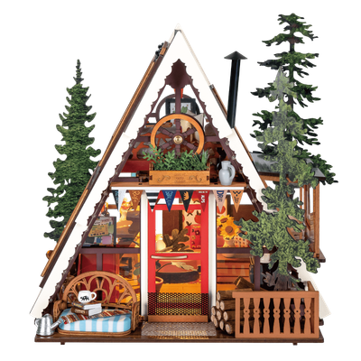 DIY Miniature House Kit: A-Frame Cabin