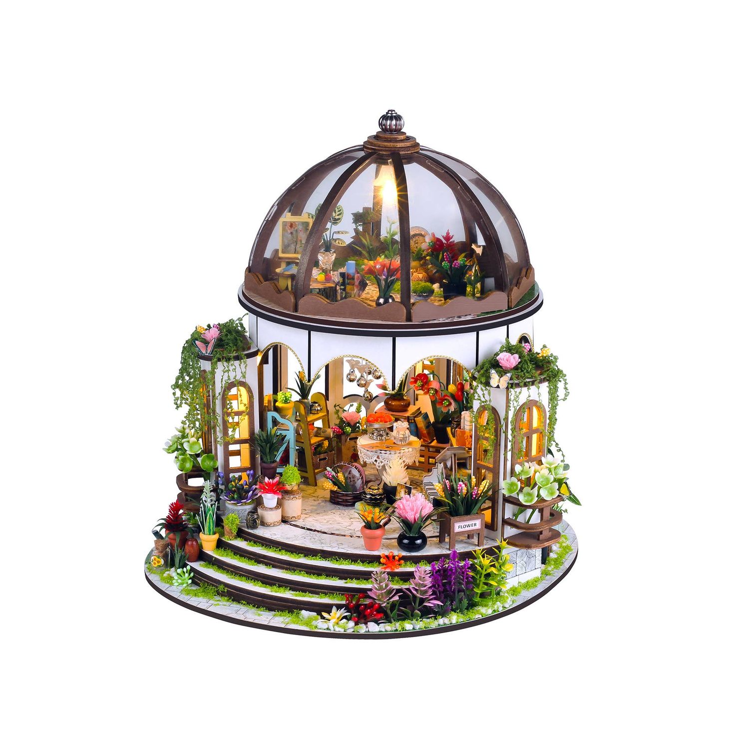 DIY Miniature House Kit: Greenhouse Oasis