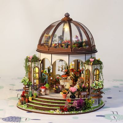 DIY Miniature House Kit: Greenhouse Oasis
