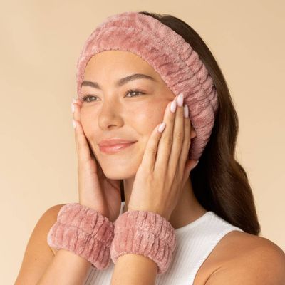 Spa Headband and Wristlets 3pc Set - Terracotta