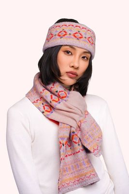 Fair Isle Headband in Cream Mix